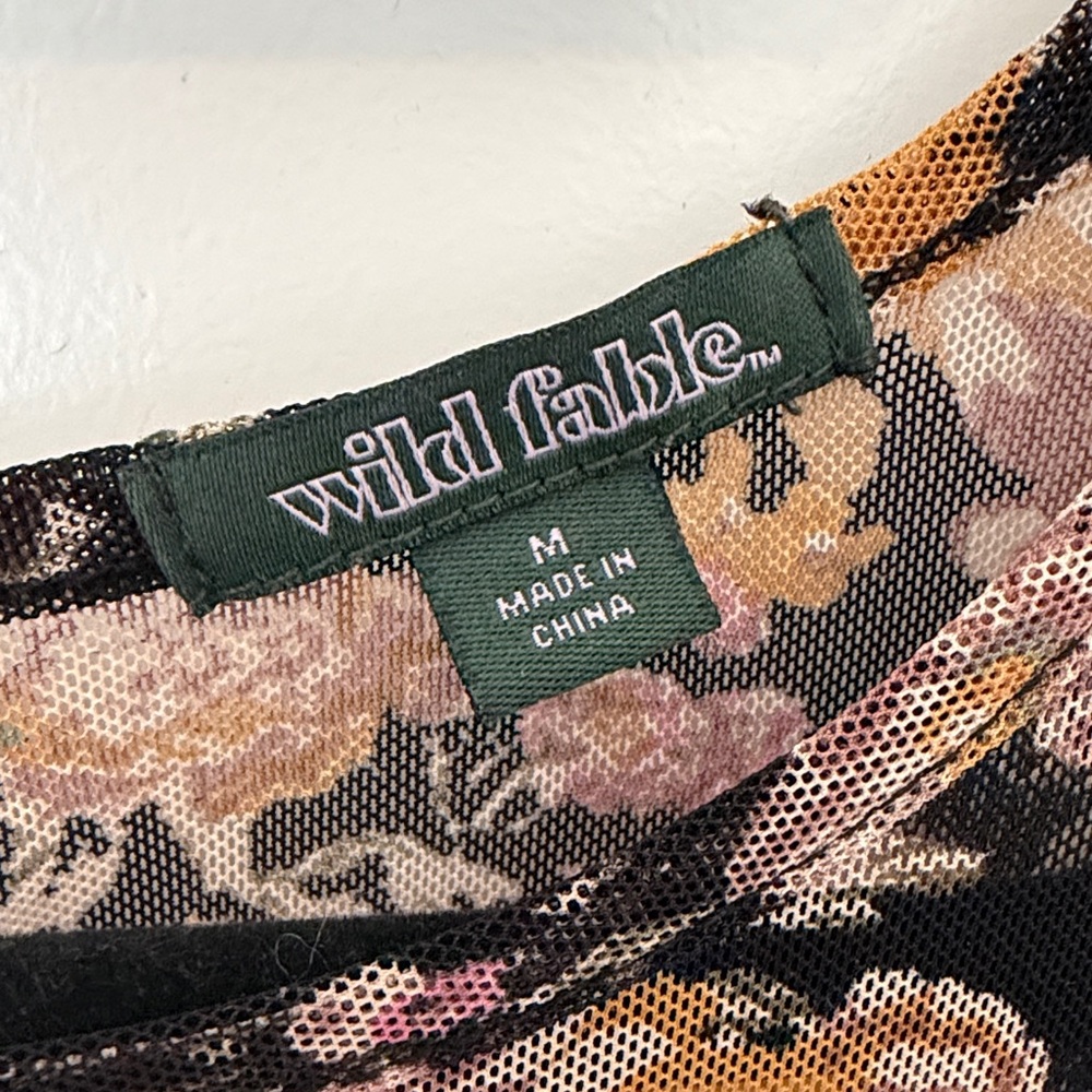 Wild Fable Floral Long Sleeve Midi Dress - Picture 2 of 4